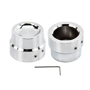 Tapa de Eje Delantero y Trasero para Motocicleta, Cromada, para <span class=keywords><strong>Harley</strong></span> Sportster XL Dyna Fat Bob CVO Touring Street Road Softail - Product Image 2