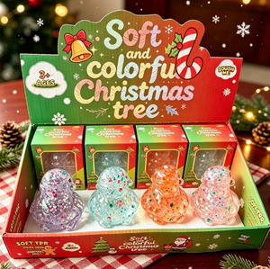 Juguetes blandos y coloridos de árbol de Navidad para niños mayores de 3 años, juguetes antiestrés de TPE, set de regalo unisex - Product Image 1