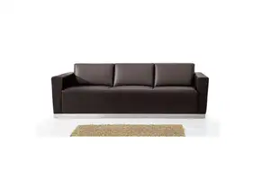 Modern Brown Synthetic Leather Material Executive Office Sofa Sets