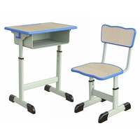 Chaise d'Étudiant Réglable en Bois avec Design Moderne et Panier à Livres Intégré Sous le Bureau pour les Salles de Classe Scolaires
