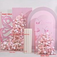 Rangkaian Bunga Mawar Buatan, Dekorasi Bunga Lengkung, Hiasan Meja, Dekorasi Gantung, Warna Putih Pink untuk Pesta Pernikahan