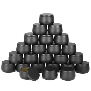 4oz 8oz Black Gold White Candle <strong>Tins</strong> with Lids Bulk Empty Round Metal Jars <strong>for</strong> Candle Making, Cosmetics, Food &amp; Jewelry Storage - Product Image 5