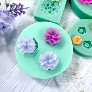 Diy Fondant Silicone Chocolate Molds Flower Series Cake Mold For Baking Decoration Green Circle Shape - Product Image 4