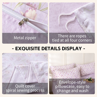 Vente en gros de draps de lit personnalisés en coton 100% - Ensemble de literie 4 pièces - Housse de couette - Taille King Size - Taille Queen Size - Taille Full - Super doux - Luxe
