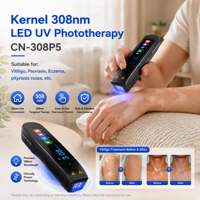 Lampe UV LED portable CN-308P5 avec batterie intégrée, haute intensité 50mW, UVB à bande étroite, garantie 1 an, usage personnel, Vitiligo