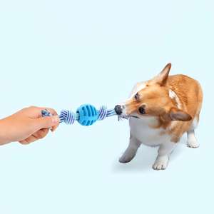 Nouveautés : Jouets interactifs pour animaux de compagnie en corde écologique, modernes, pour le nettoyage des dents, jouets à mâcher durables pour chiens, utilisation quotidienne - Product Image 3
