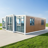 Maison préfabriquée modulaire temporaire de 20 pieds ou 40 pieds, en acier durable, portable et extensible, type conteneur, pour appartement, hôtel, hôpital