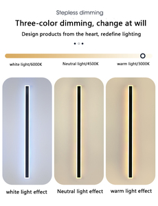 Lámpara de pared lineal para jardín, impermeable, para hotel, villa, lámpara de pared para exteriores, luces LED para pared exterior para el hogar - Product Image 5