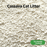 Litière pour chat écologique biodégradable à base de plantes naturelles (cassava et maïs), hautement absorbante, agglomération rapide, faible poussière, contrôle des odeurs
