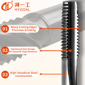 Machine à tarauder HYGOAL, <span class=keywords><strong>taraud</strong></span> à spirale, <span class=keywords><strong>taraud</strong></span> à pointe spirale, <span class=keywords><strong>taraud</strong></span> à spirale droite, résistant à la chaleur et à l'usure, M3-M36 - Product Image 2