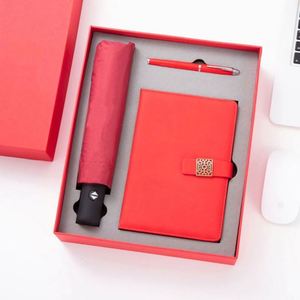 Nouvel ensemble agenda, carnet et journal 2025 économique et pratique avec stylo et parapluie solaire automatique pour cadeaux d'affaires - Product Image 2