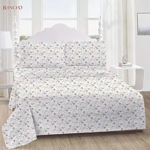 Drap de lit en tissu microfibre et polyester, impression colorée de luxe, set de literie pour hôtel, nouveau design