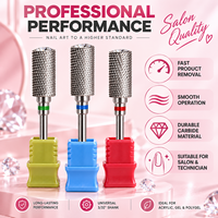 Yaqin Fraise à ongles en carbure de tungstène 3/32'' en forme de cœur, grande taille, pour polissage des cuticules et des gels, manucure et pédicure
