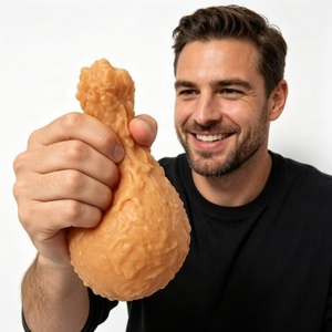 Juguete Antiestrés de TPR con Forma de Pierna de Pollo, Tamaño Grande de 20 cm, el Más Vendido, Realista, Ideal para Golpear y Aliviar el Estrés, Juguetes Sensoriales Rebotantes - Product Image 4