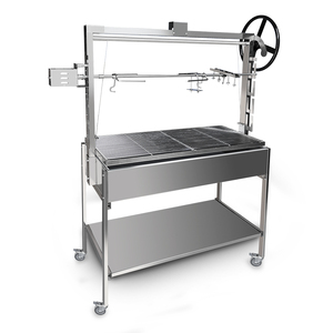 Argie <span class=keywords><strong>Grilz</strong></span> Santa Maria Style BBQ Grill Parrilla Style avec système rotatif Chariot pliant sans fumée pour le camping Carburant au charbon de bois - Product Image 2