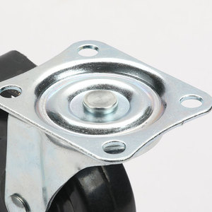 Lightweight Rubber Wheel Series 3 Inch Swivel Caster Single Bearing For Manufacturing - Product Image 1