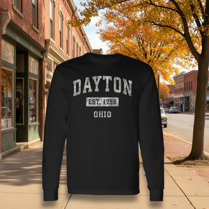 T-shirt a maniche lunghe vintage Dayton Ohio Established Sports - Product Image 3