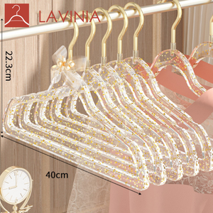 Lavinia mignon cristal porte-vêtements sans trace ménage Transparent plastique acrylique <span class=keywords><strong>cintre</strong></span> pour pantalon robe manteau - Product Image 1