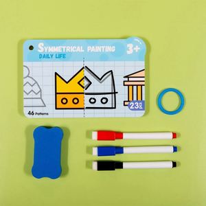 Juguetes de Entrenamiento de Pensamiento y Concentración para Niños, Cuaderno de Dibujo con Guía Borrable para Pintar de Forma Simétrica y Practicar el Control del Lápiz - Product Image 6