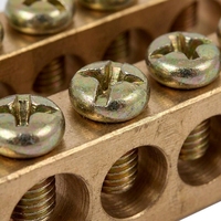 Barre de terre neutre en laiton à 5 voies, connecteur de borne à vis, 50A, pour assemblage de panneau de commande CHHP 003 60