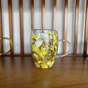 Mug en verre à double paroi avec poignée, tasse à café résistante à la chaleur, tasse à eau en borosilicate, tasse à jus isolée - Product Image 2