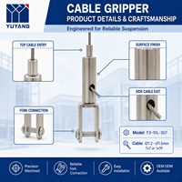 Connecteur de câble à fourche à sortie latérale réglable, finition argentée, pour suspension de panneaux acoustiques, fournisseur OEM