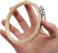 Cercles à broder miniatures de 10 cm, cadres ronds en bois de bambou, anneaux pour point de croix, fournitures pour l'artisanat et la couture DIY