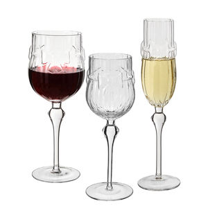 Copa de Vino <span class=keywords><strong>Blanco</strong></span> de Cristal Soplado a Mano con Diseño de Lazo Vintage Europeo Samyo de 520 ml, Vasos de Vino Tinto Color <span class=keywords><strong>Mocha</strong></span> Personalizados - Product Image 3