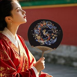 Abanicos de Mano Personalizables de Japón, Favores de Boda, Regalos para Invitados, Abanico Redondo con Logotipo Impreso de Arte Personalizado OEM - Product Image 3