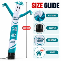 Ballon publicitaire gonflable Air Dancer pour clinique dentaire familiale, idéal pour attirer de nouveaux patients, avec affichage clair et personnalisé de votre marque