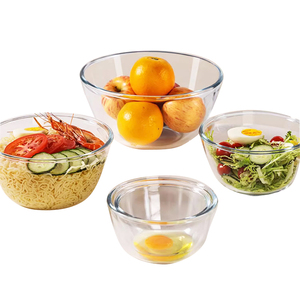 Ensaladera de Vidrio de Borosilicato Pulido Moderno, Ecológico y Sostenible de Hokoo, Apta para Microondas y Lavavajillas, Hecha a Mano para Uso en Campamentos - Product Image 1