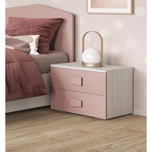 MESA DE NOVEDAD TIP CM 53.5X44.5 H. 41 ROSA Y ROBLE NÓRDICO - Product Image 1