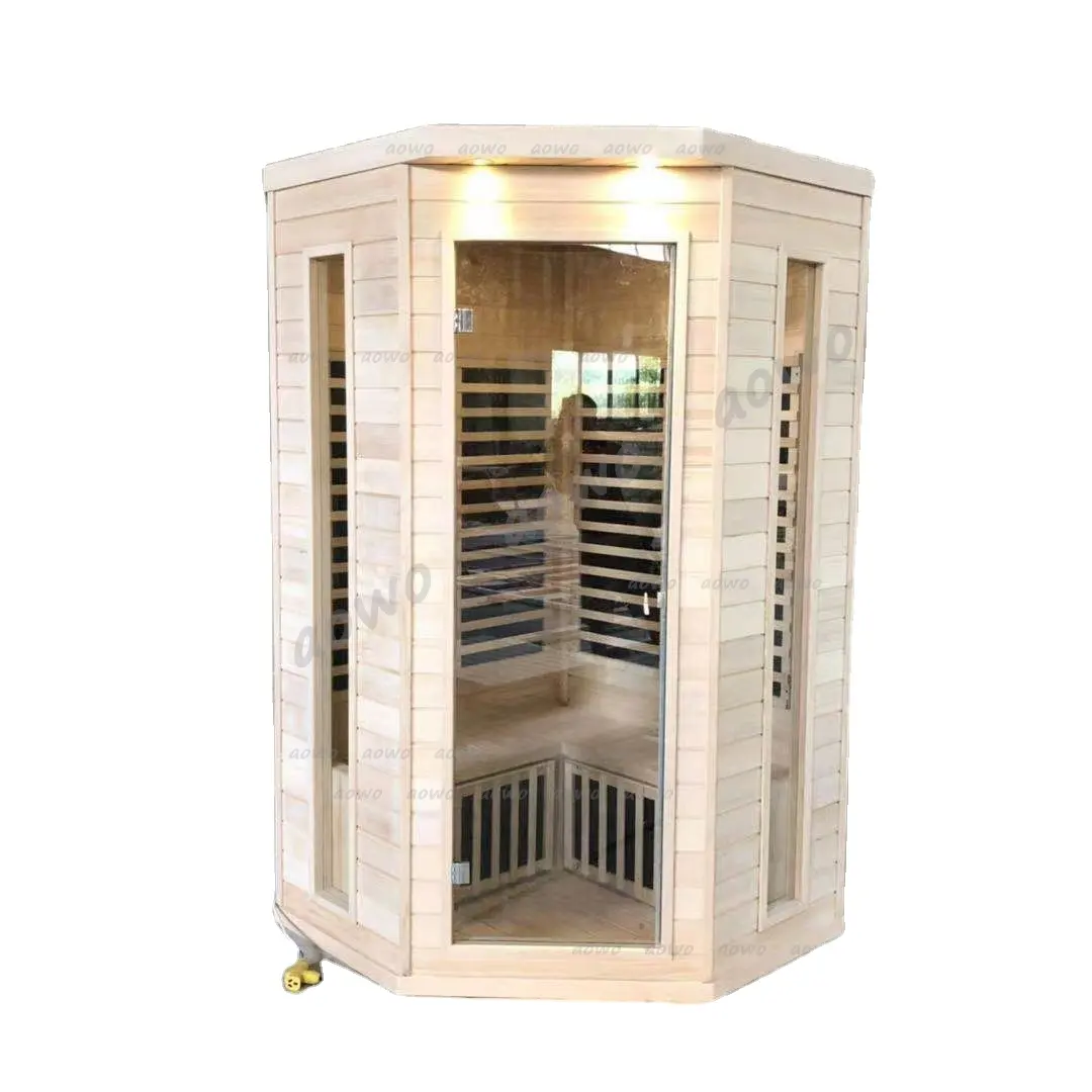 AOWO portatile per sauna finlandia hemlock/pino/cedro rosso in legno per sauna a vapore riscaldamento a infrarossi case prefabbricate