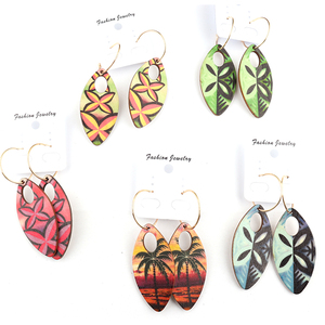 Bông Tai Hình Học Treo Lủng Lẳng Hình Học Cây Dừa Vàng Cho Nữ Bằng Gỗ Đáng Yêu 2023 Cho Kỳ Nghỉ Hè - Product Image 3