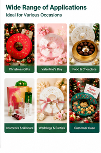 Caja de Regalo Redonda Circular para Presentaciones Navideñas, Diseño Multiusos, Tamaños Personalizados, Patrones y Logotipo para Regalos Minoristas - Product Image 6