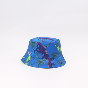 Ombreggiatura esterna spiaggia con doppio lato modello di dinosauro 54cm ragazzo ragazza per bambini cappello da pescatore con cappello a secchiello per bambini - Product Image 6