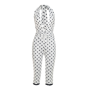 Viviblook Q26JP118 Combinaison sexy sans manches à pois, dos nu, à lacets, décontractée, une pièce pour femme - Product Image 5