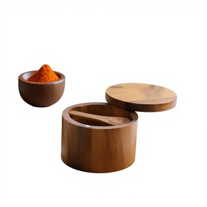 Handmade Wooden <b>Storage</b> <b>Jar</b> Airtight Lid Natural Wood Container <b>for</b> <b>Kitchen</b> <b>Storage</b> 250mL Capacity Classic Design Eco-Friendly - Product Image 6