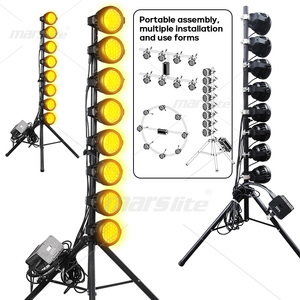 IP65 Pro Waterproof Outdoor LED Waterproof Blinder <b>Lights</b> Amber+Warm White+RGB Strobe for Concert Stage Bar - Product Image 2