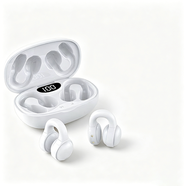 Good Selling 400mAh Bone Conduction Clip-On Open Ear Earbuds Touch Control for Sport Noise Isolation HiFi Non-Waterproof