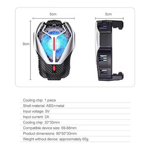 Radiateur de téléphone portable en alliage ABS + aluminium refroidissement rapide avec accessoire de pince arrière - Product Image 3