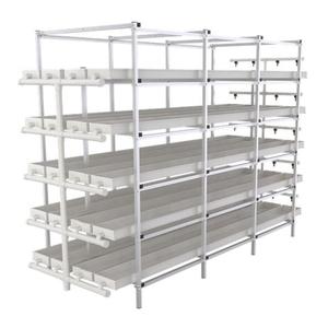 Hydroponic Tray Hydroponic Agriculture Nft Food-Grade Microgreen Plastic PVC Trough Multi-layer Barley Fodder Tray System