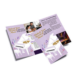 <span class=keywords><strong>Folleto</strong></span> Tríptico A6 Impreso en Papel Brillante Personalizado y Económico con Laminado Brillante o Mate - Product Image 6