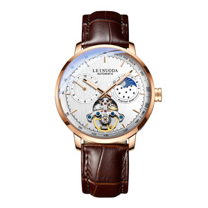 นาฬิกากลไกอัตโนมัติรูปโครงกระดูกของผู้ชายนาฬิกาข้อมือเรืองแสงอเนกประสงค์กันน้ำได้ลึก - Product Image 5