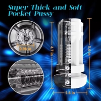 6-in-1 Automatischer Masturbator für Männer mit Vakuumpumpe, Stoß-, Rotations-, Saug- und Heizfunktion