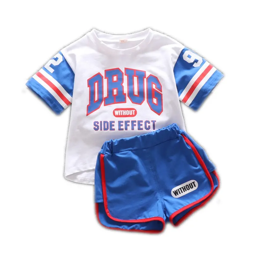 2020 New Style Summer Baby Boys Clothing Cet Toddler Children Sport Suit Set 2Pcs Beach Suit Kids Boys Set