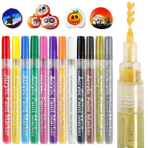 Set Acrilicos De Plumones De Colores Pinsels pitzen stifte Zeichnung Art Marker Pen