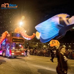 Открытый фестиваль парад воздушный шар надувная тропическая рыба для рекламной движущейся рыбы - Product Image 5