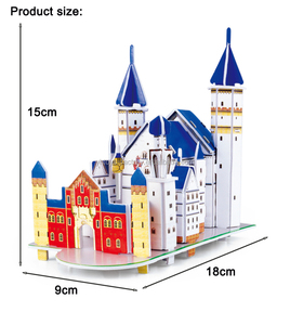 Kit de bricolage 3D : Puzzle Neuschwanstein, Modèle de Château Célèbre, Architecture 3D, Jouet Cadeau - Product Image 6
