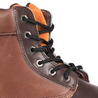 Sepatu bot keselamatan kerja, sepatu bot kulit sapi halus, Sol injeksi PU, baja pengaman jari kaki, Anti statis, sepatu keselamatan